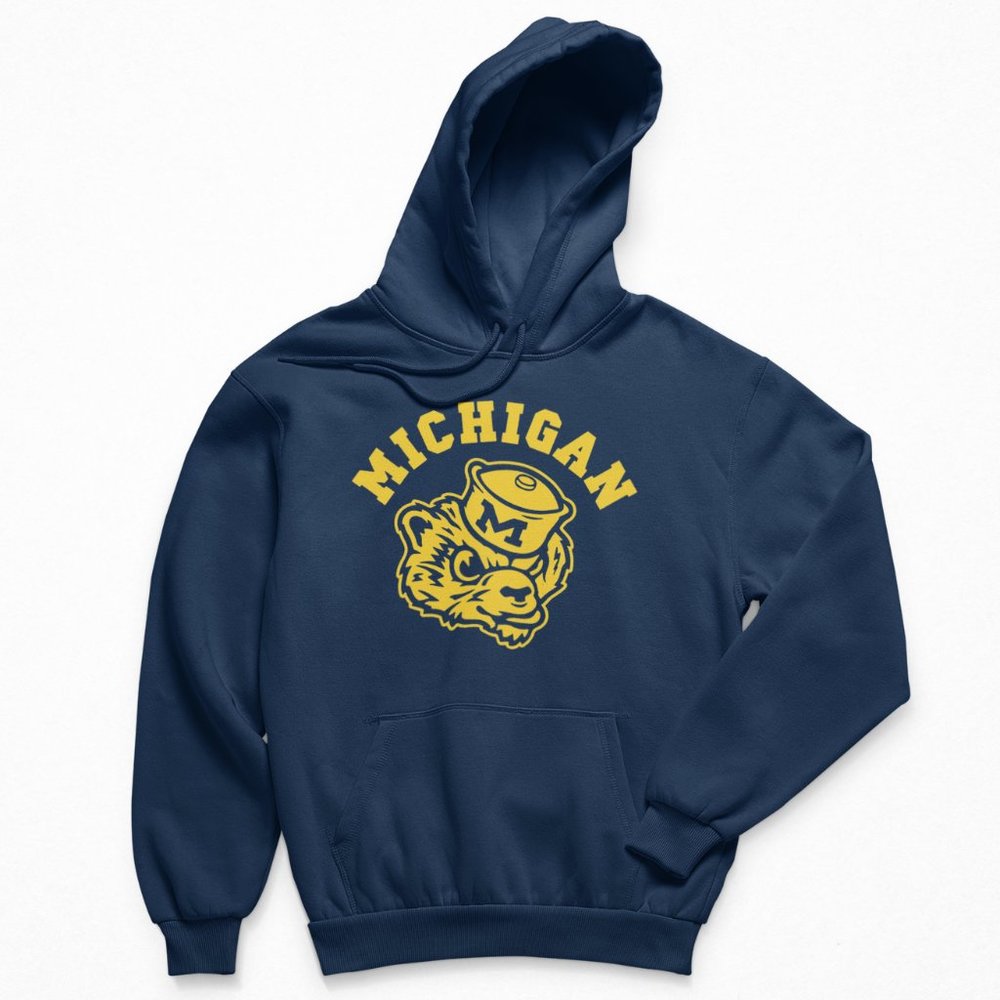 Navy Blue Michigan Hoodie